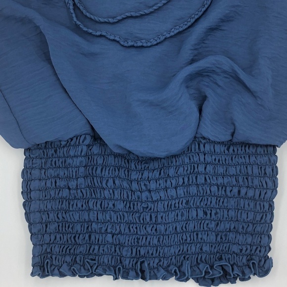 XOXO | Cold Shoulder Smocked Waist Blouse - Picture 2 of 6